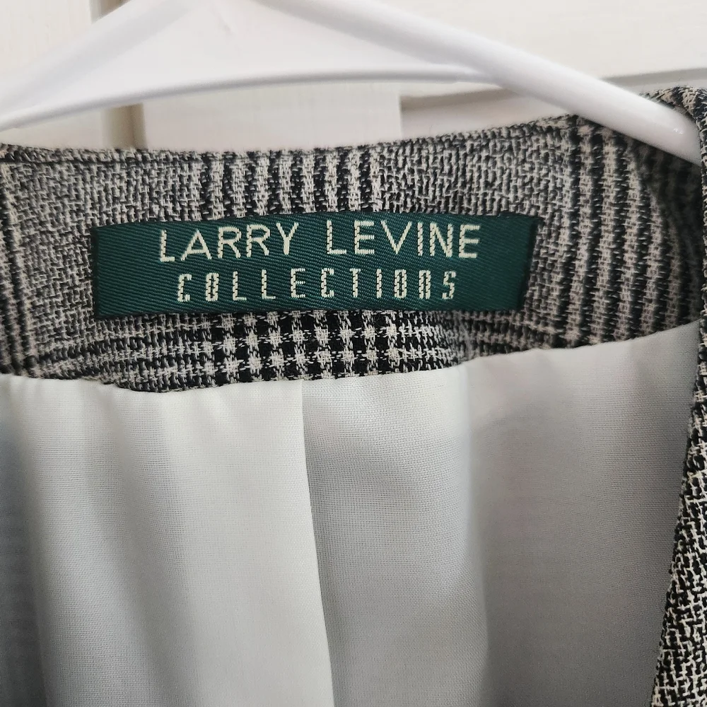 Larry Levine Vintage Womens Gray Wool Blazer Jacket 4 Button Fully Lined Size 8